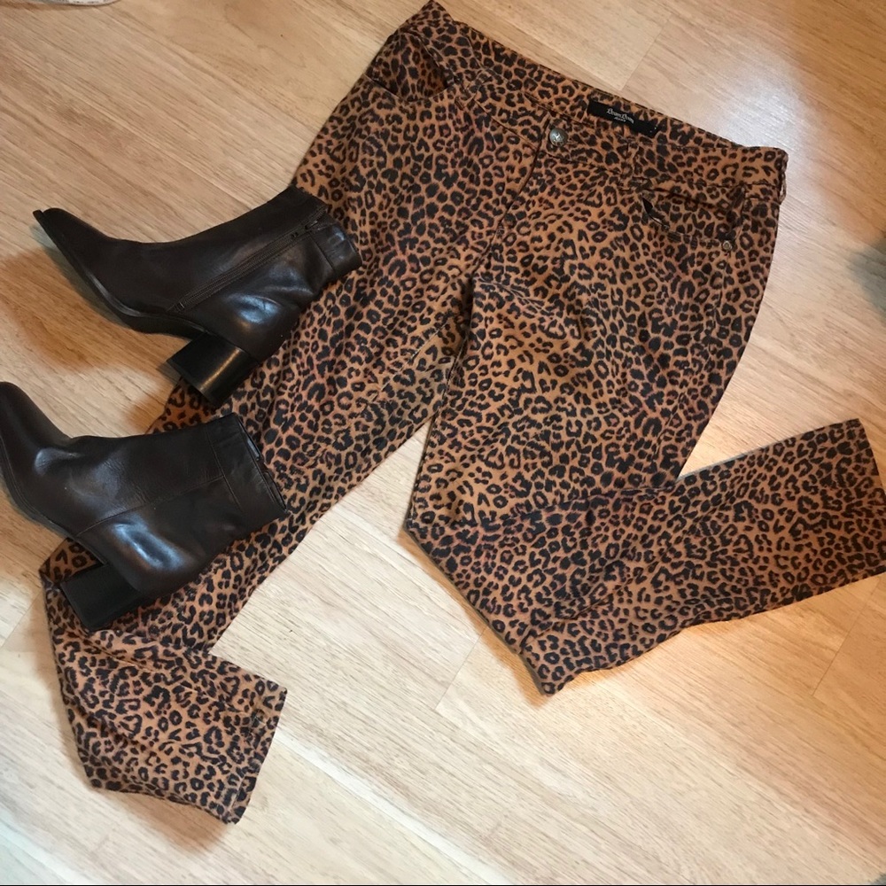 Leopard jeans pant